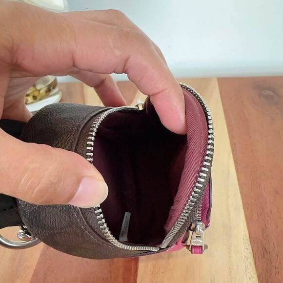 NWT Coach Mini‎ Court Backpack Bag Charm In Signature Canvas - Picture 5 of 5